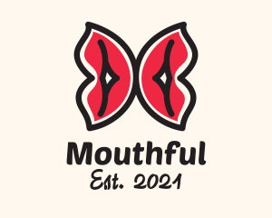 Red Butterfly Lips logo