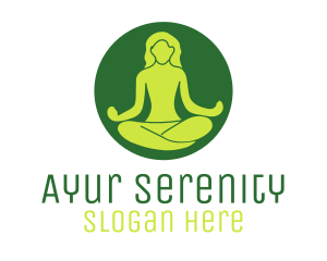 Woman Yoga Meditation logo