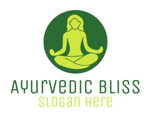 Woman Yoga Meditation logo