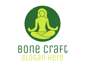 Woman Yoga Meditation logo design