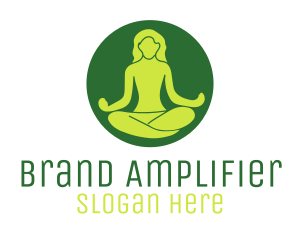 Woman Yoga Meditation logo design