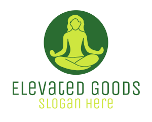 Woman Yoga Meditation logo design