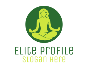 Woman Yoga Meditation logo design