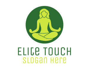 Woman Yoga Meditation logo design