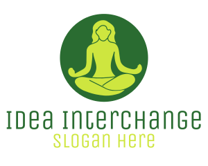 Woman Yoga Meditation logo design