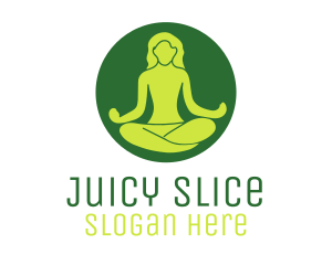 Woman Yoga Meditation logo design