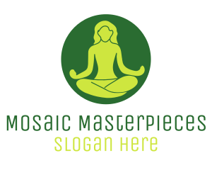 Woman Yoga Meditation logo design