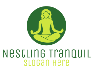 Woman Yoga Meditation logo design