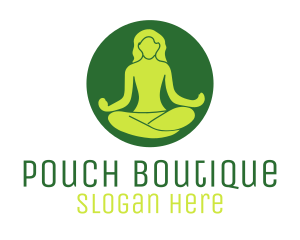 Woman Yoga Meditation logo design