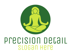 Woman Yoga Meditation logo design