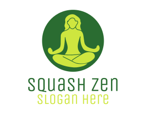 Woman Yoga Meditation logo design