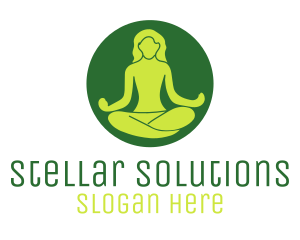 Woman Yoga Meditation logo design