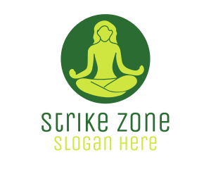 Woman Yoga Meditation logo design