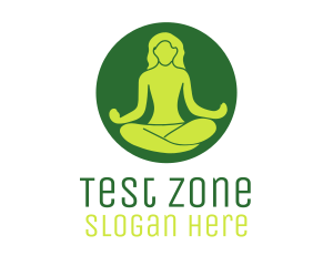 Woman Yoga Meditation logo design