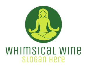 Woman Yoga Meditation logo design