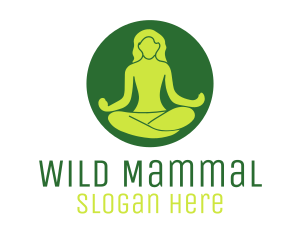 Woman Yoga Meditation logo design