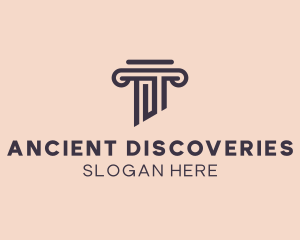 Ancient Pillar Ruin logo design