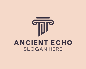 Ancient Pillar Ruin logo design