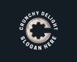 Industrial Cogwheel Gear Letter C logo design