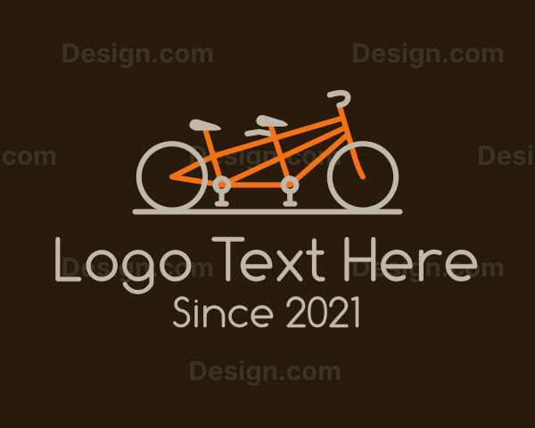 Tandem Bicycle Bike Logo