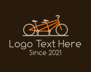Tandem Bicycle Bike logo