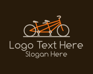 Tandem Bicycle Bike Logo