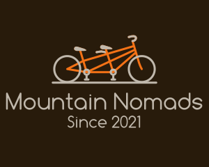 Tandem Bicycle Bike logo design