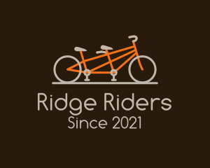 Tandem Bicycle Bike logo design