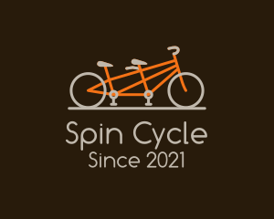 Tandem Bicycle Bike logo design