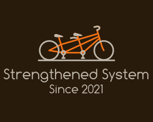 Tandem Bicycle Bike logo design