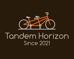 Tandem Bicycle Bike logo design