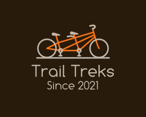 Tandem Bicycle Bike logo design