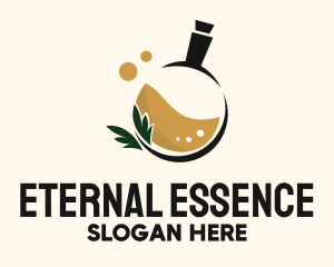 Potion Bottle Organic Essence logo design