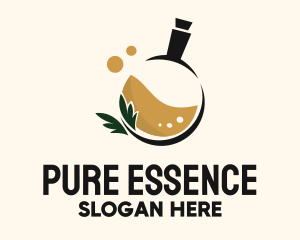 Potion Bottle Organic Essence logo design