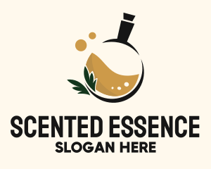 Potion Bottle Organic Essence logo design