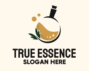 Potion Bottle Organic Essence logo design