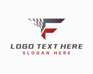 Modern Automotive Race Letter F logo