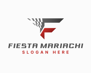 Modern Automotive Race Letter F logo design