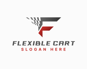 Modern Automotive Race Letter F logo design