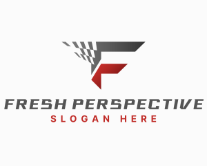 Modern Automotive Race Letter F logo