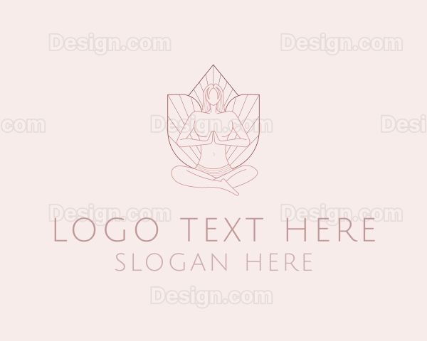 Woman Yoga Meditation Logo