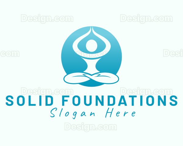 Health Fitness Meditation Logo