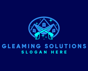 Clean Housekeeping Pressure Washer logo design