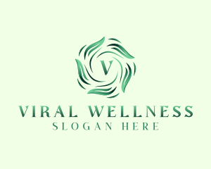 Herbal Wellness Leaves logo design