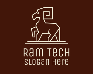 Goat Ram Animal logo design