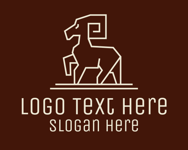 Brown And White logo example 1