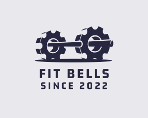 Gear Fitness Barbell logo design