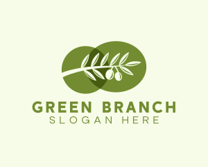 Natural Olive Branch  logo design