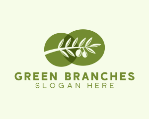 Natural Olive Branch  logo design