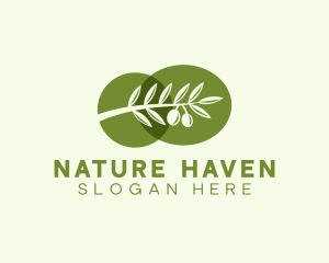 Natural Olive Branch  logo design